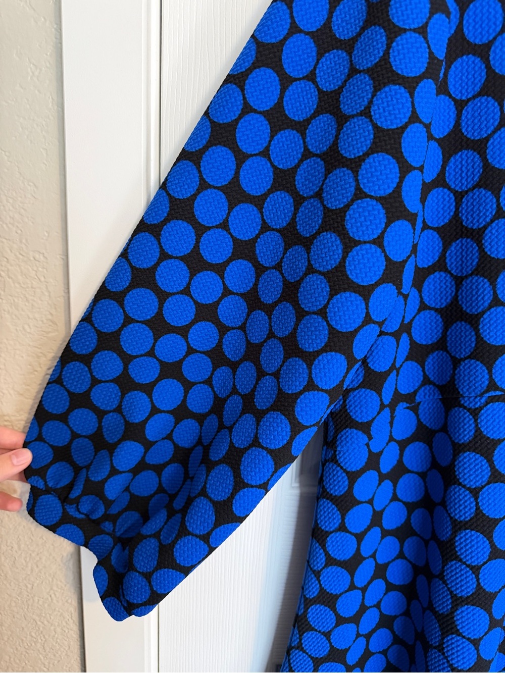 Zadie B’S Blue Polka Dot Bubble Hem Lagenlook Dress 2X Modest Comfy Casual - Picture 4 of 8